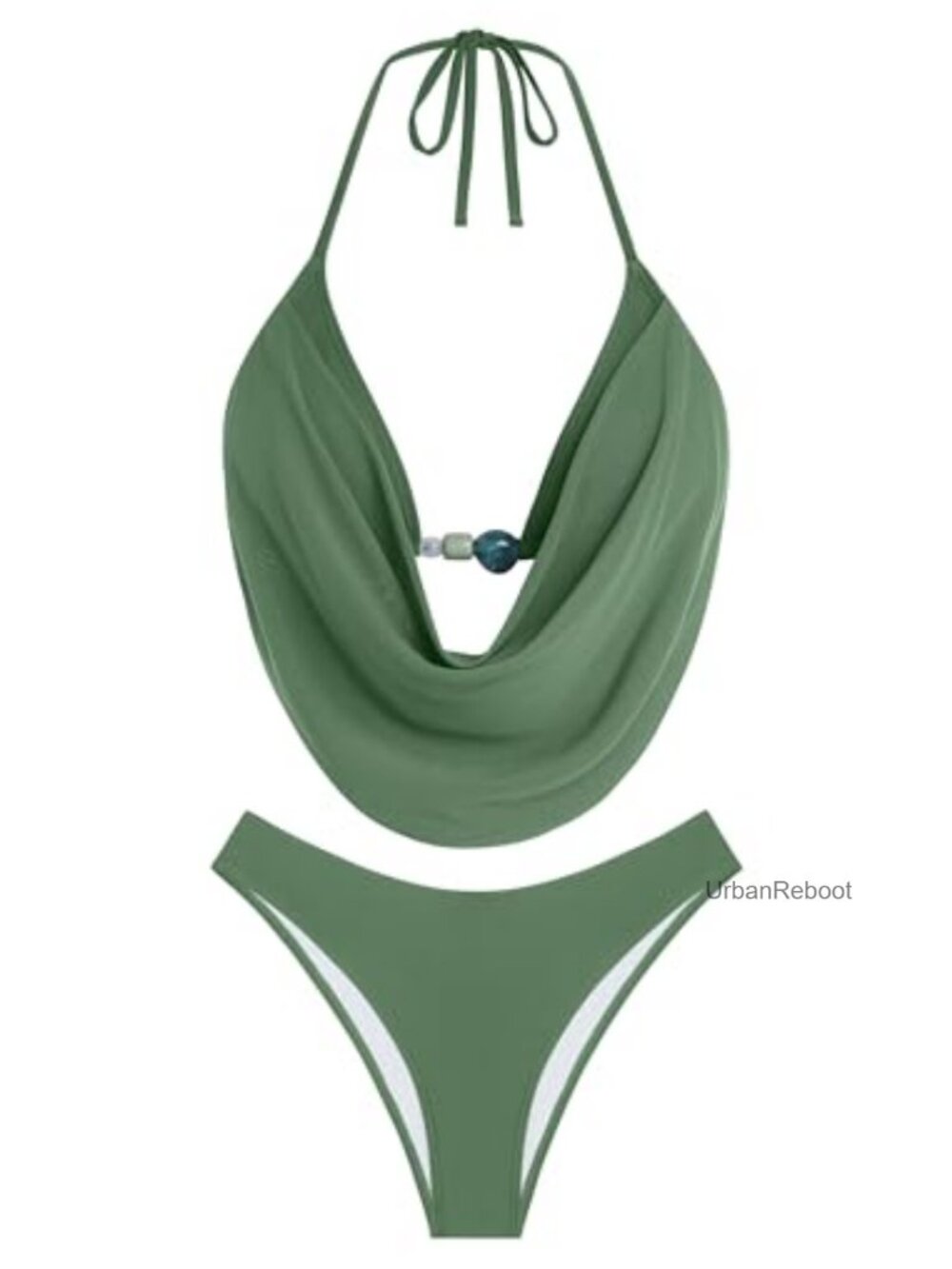 Women's Two Piece Halter String Bikini Set High Waist Triangle Swimsuit